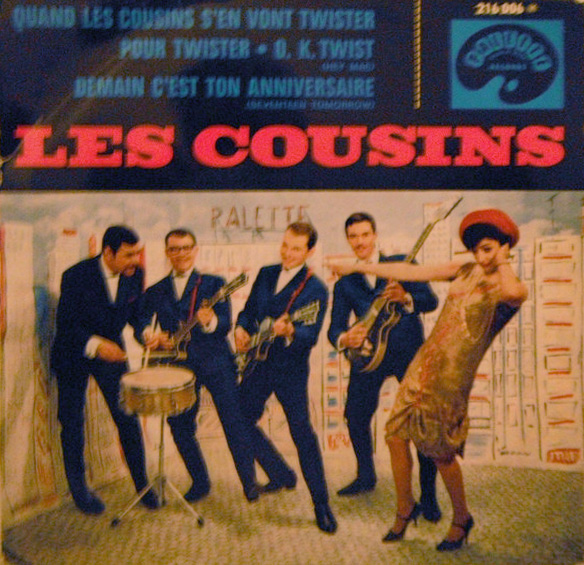 1962 - Quand les Cousins s'en vont twister / Pour twister / OK Twist / Demain c'est ton anniversaire. Palette 216 006 Fr/ EPP 7234 Bel